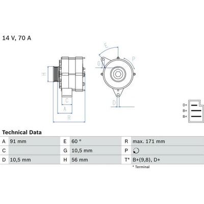 generátor BOSCH 0 986 033 810