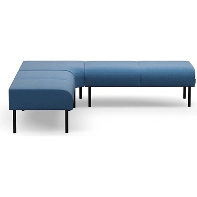 Rohová lavice VARIETY, vnitřní, potahová látka Pod CS, modrá – Zboží Mobilmania