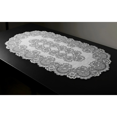 MyBestHome Žakárový ubrus běhoun grey šedá 120x160 cm