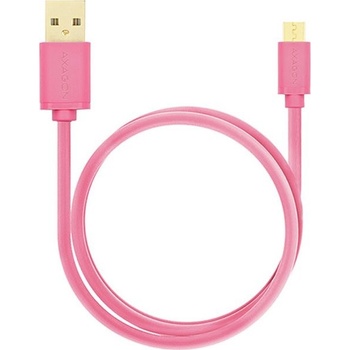 Axagon BUMM-AM20QP Micro USB 2A, 2m, růžový