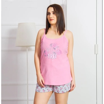 Image 1 of Макси пижама в розово и бледосиво с цветя