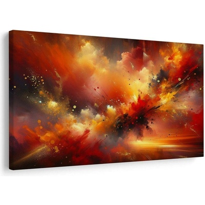 Obraz exploze rudé energie - 90x60