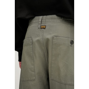 G-Star RAW панталон мъжки от памук Pleated Chino Relaxed Tapered (D24543.E514)