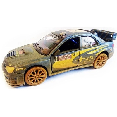 Subaru Impreza WRC 2007 offroad model auta 1:36 s otevíracími dveřmi a pull-back