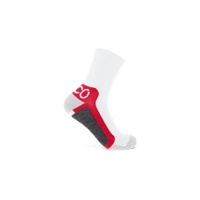 Ecco Tech Sporty Mid Cut Bright White/Hibiscus