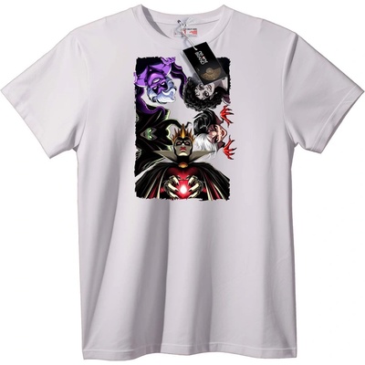 NOONEBRAND Тениска Колекция Злодеи - 4XL, White
