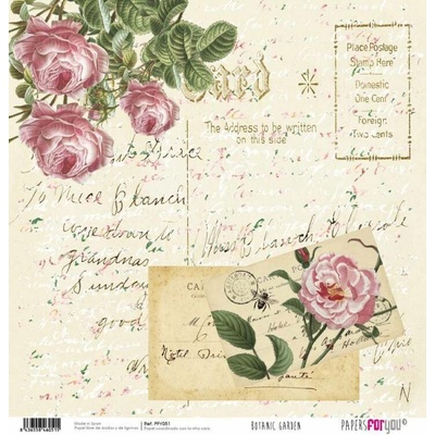 Scrapbookový papír KVĚTINOVÁ ZAHRADA