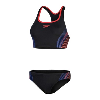 Speedo Бикини Speedo Placement Bikini 2 Piece - Black/Red
