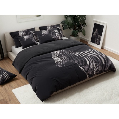 Textilomanie 3D obliečky z mikrovlákna ZEBRA čierne 140x200 70x90