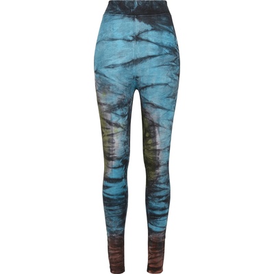 Urban Classics Дамски клин в черно и синьо Urban Classics Ladies Cotton Tie Dye High Waist Leggings UB-TB3656-00007 - Черен, размер XS