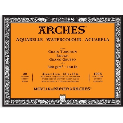 Blok Arches Rough, 300 g/m2, 20 archů - 31 x 41 cm