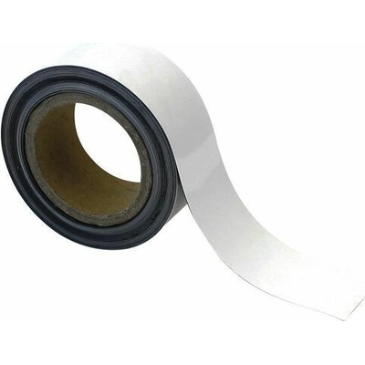 Magnetická páska na regály Manutan Expert, 10 m, bílá, šířka 50 mm