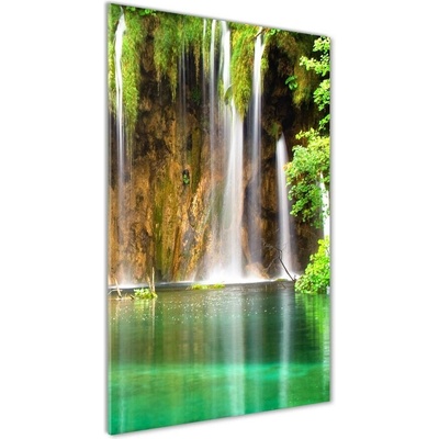 Vertikálny foto obraz fotografie na skle Plitvické jazerá 50x100 cm