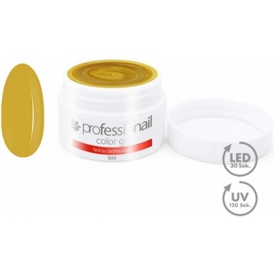 Professionail Barevný LED UV gel Champagne Zlatá 5 ml