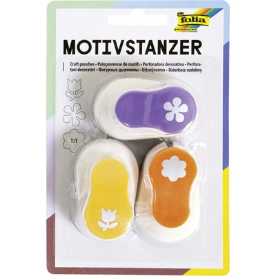 Folia Bringmann Sada ozdobných děrovaček 16 mm 3 ks motiv květin – Sleviste.cz