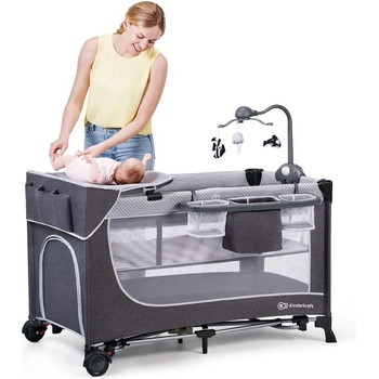 KinderKraft LEODY FULL 2022 сгъваемa кошара с аксесоари (5902533917952)