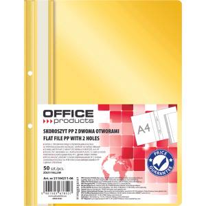 Office Products Папка Office Products с прозрачно лице с перф, жълта (25879-А-ЖЪЛТ)