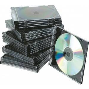 Q-Connect CD/DVD slim box transparent 25pcs (5706002022105)