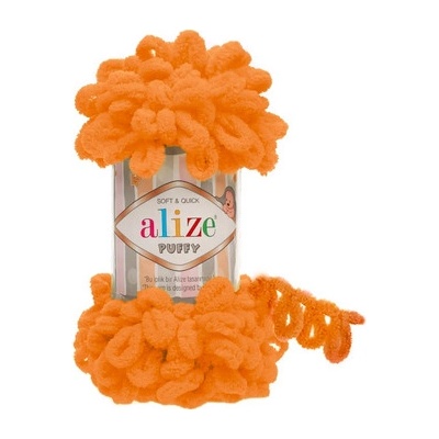 Priadza Alize Puffy 336 - oranžová