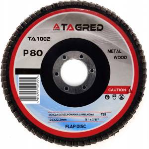 Tagred Лъскав диск 125 mm/22, 23 mm зърно P80 TA1002 (TA1002)