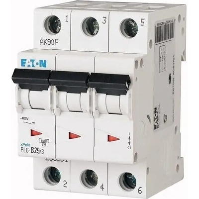 Eaton PL6-B25/3 Istič 6kA In=25A B, 3-pólový PL6 286591