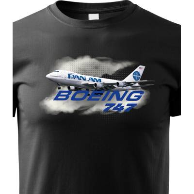 Dětské tričko Boeing 747 ČernáCanvas Dětské tričko Bezvatriko.cz 3227