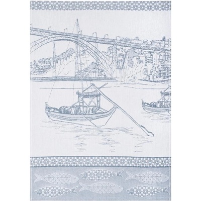 SCANquilt DESIGN rybářská loď 50 x 70 cm modrobílá