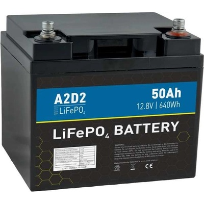A2D2 LiFePO4 12,8V 50Ah M6 LFA2-12V050C10-M6B1