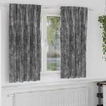 Pure Line Home Кадифени завеси в цвят тъмносив с комбиниран перделък, 2 бр. , 140 x 175 см