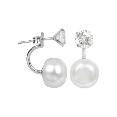 Jwl Jewellery náušnice s perlou a kryštálom JL0059