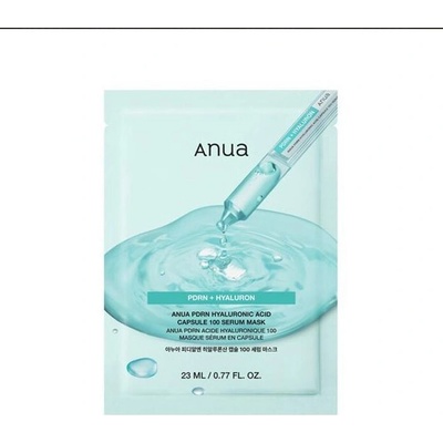 Anua PDRN Hyaluron 100 Serum Mask hydratační a omlazující pleťová maska 23 ml