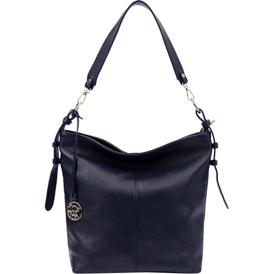 Gregorio Střední/velká kožená kabelka na rameno i crossbody 1714 tmavěmodrá