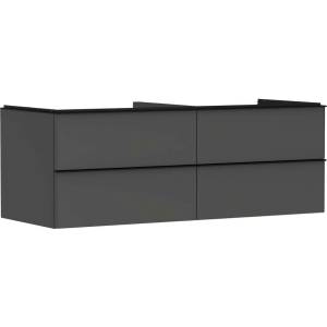 Hansgrohe Xelu Q - Шкафче за умивалник, 50x136x55 см, 4 чекмеджета, матово сиво/матово черно 54087670 (54087670)