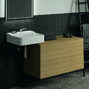 Ideal Standard Долен шкаф Ideal Standard Atelier Conca, светло дъбово покритие, 2 чекмеджета, с плот 100 см (T4323Y6)
