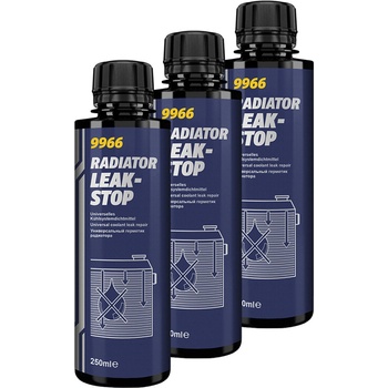 MANNOL 3бр х 250мл Добавка за спиране теч на радиатор mannol radiator stop leak (mn 9966 3br)