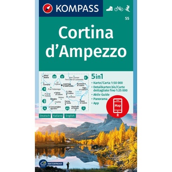 KOMPASS Wanderkarte 55 Cortina d'Ampezzo 1:50.000