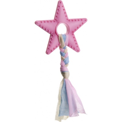 JK Animals růžová hvězda s uzlem 9 cm