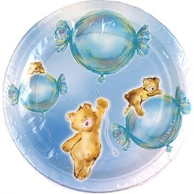 Huizhou Haiswei Daily Necessities Co., Ltd. Papierové párty taniere Sweet Blue Bear 23 cm –