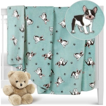 Bellatex Detská prikrývka Ella Buldoček modrá