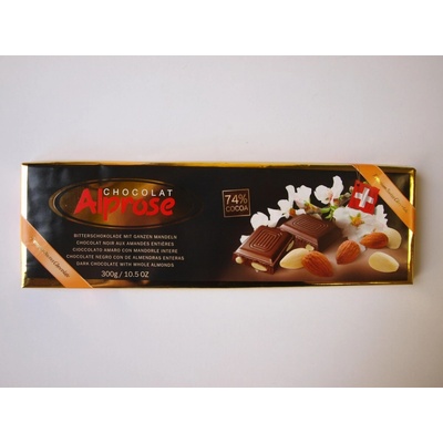 Alprose hořká s mandlemi 74%, 300 g