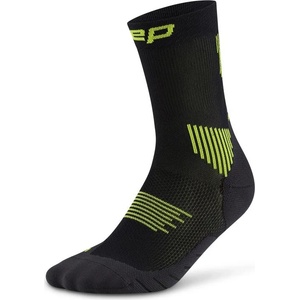 CEP Мъжки чорапи за бягане CEP Run Socks Mid Cut 5.0 Running socks - Black / Lime - размер V (201-9122-0213)