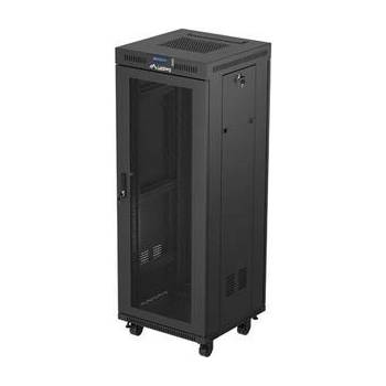 Lanberg Комуникационен шкаф, Lanberg rack cabinet 19" free-standing 32U/600X600 (FLAT PACK) with mesh door LCD black (FF01-6632-23BL)