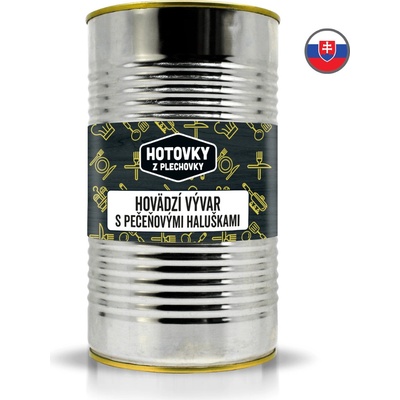 Hotovky z plechovky Hovädzí vývar s pečeňovými haluškami 1,2 l