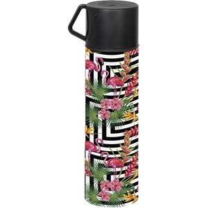 SOLMAZER IRIS Вакуумна бутилка Фламинго с чаша 410ml 161712-019 (161712-019)
