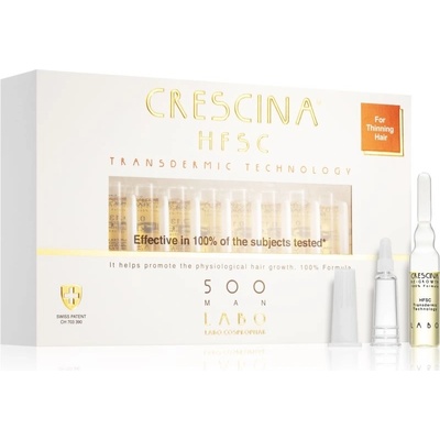 Crescina Transdermic 500 Re-Growth péče pro podporu růstu vlasů pro muže 20 x 3,5 ml