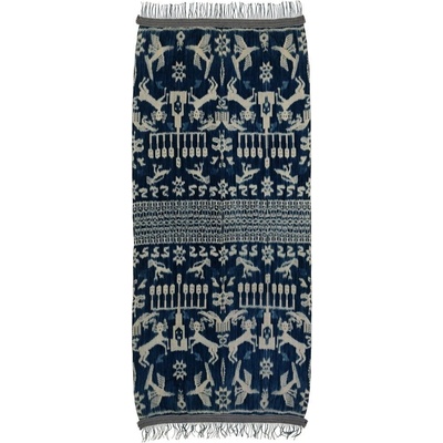 Ikat Sumba přehoz na postel tkaná textilie 258 x 112 cm II