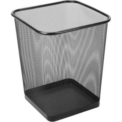 Junior odpadkový kôš drôtený, hranatý 20L, čierny