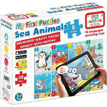 Image 1 of Jagu Образователни говорещи пъзели Jagu - Моят първи пъзел, морски животинки, 48 части (94-113)