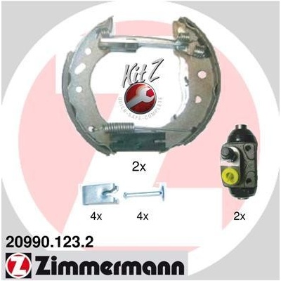 Sada brzdových čeľustí ZIMMERMANN 20990.123.2