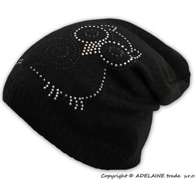 Baby Nellys jarní/podzimní čepice Sovička černá